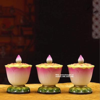 HŨ SỨ HOA SEN CÚNG DƯỜNG BÀY BAN THỜ PHẬT